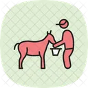 Farmer Milking Goat Farmer Milking Icon