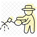 Farmer Watering Farmer Watering Icon