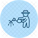 Farmer Watering Farmer Watering Icon