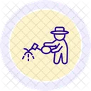 Farmer Watering Farmer Watering Icon