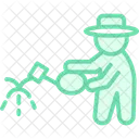 Farmer Watering Farmer Watering Icon