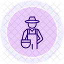 Farmer With Basket Farmer Basket Icon