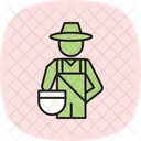 Farmer With Basket Farmer Basket Icon