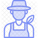 Farmer With Leaf Logo Farmer Leaf Icon