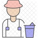 Farmer Milk Bucket Icon