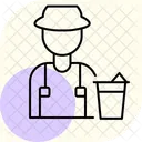 Farmer With Milk Bucket Farmer Milk Icon