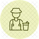 Farmer With Milk Bucket Farmer Milk Icon