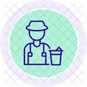 Farmer With Milk Bucket Farmer Milk Icon