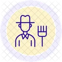 Farmer With Rake Farmer Rake Icon