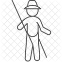Farmer With Stick Farmer Stick Icon