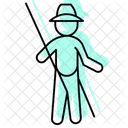 Farmer With Stick Farmer Stick Icon