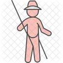 Farmer With Stick Farmer Stick Icon
