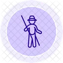 Farmer With Stick Farmer Stick Icon