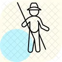 Farmer With Stick Farmer Stick Icon