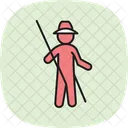 Farmer With Stick Farmer Stick Icon