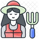 Farmer Woman Icon