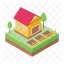 Farmhouse House Home Icon