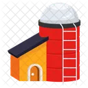 Farmhouse Silo Storage Icon