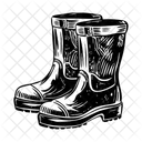Farming Boots Shoes Footwear Icon