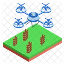 Drone Technology Agriculture Drone Fields Icon