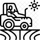 Farming Agriculture Ploughing Husbandry Gardening Cultivation Farm Tractor Agrarian Rural Predial Icon