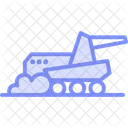 Farming Machinery On Land Farming Machinery Icon
