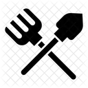 Hand Rake Spade Farming Tool Icon