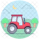 Farming Tractor Agriculture Machine Land Tractor Icon