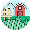 Farmland Farmhouse Barn Icon