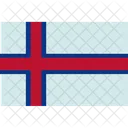 Faroe island flag  Icon