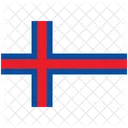 Flagge Land Faroer Inseln Symbol