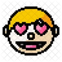 Boy Face Hearts Icon
