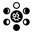Fase Lunar Luna Luna Llena Icono