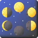 Fase Lunar Luna Noche Icono