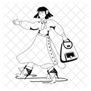 Young Lady Fashion Lady Model Pose アイコン