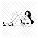 Young Lady Fashion Lady Model Pose アイコン