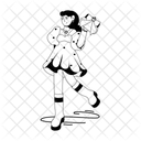 Young Lady Fashion Lady Model Pose アイコン