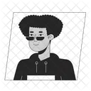 Fashionable hispanic man in sunglasses  アイコン