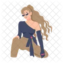 Fashionable Lady  Icon