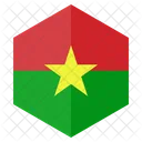 Faso Flag Hexagon Icon