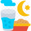 Fast Breaking Iftar Sunset Icon