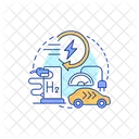 Hydrogen Electrolysis Energy Icon