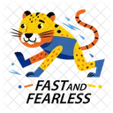 Fast Cheetah Fearless Animal Icon