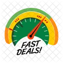 Fast Deals Indicator Speedometer Icon