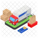 Fast Delivery Shopping Delivery Cargo Van Icon
