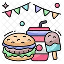 Fast Food Junk Meal Edible Icon