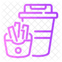 Fast Food Burger Soda Icon