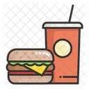 Fast Food Hamburger Drink Icon