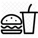 Fast Food Burger Drink Icon