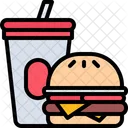 Soda Glass Burger Icon